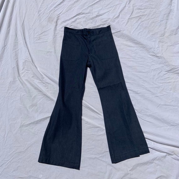 1970s (Unused!) Dungaree Deadstock Bell Bottoms - image 1