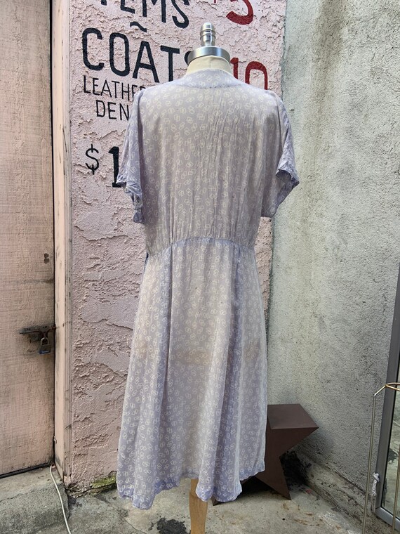 1940s Depression Era Sheer Lavender Dress - image 2