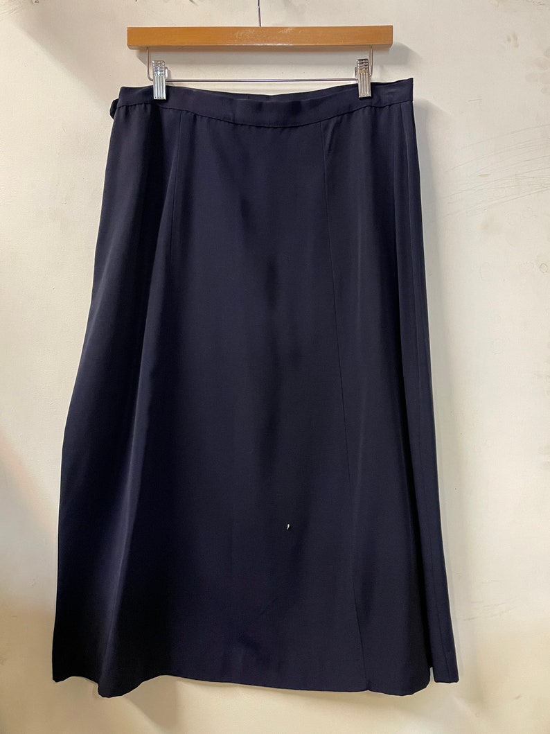 1950s Navy Blue Summer weight Pencil Skirt image 4