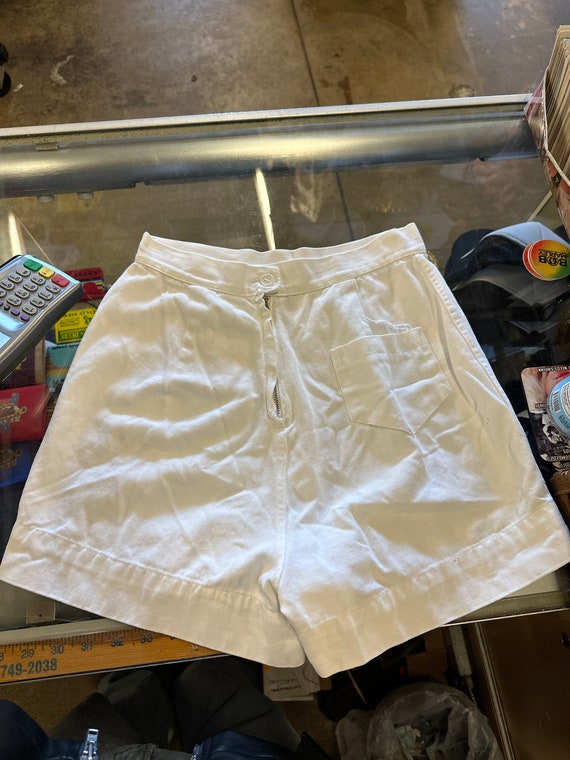 1950s White Pin Up Shorts