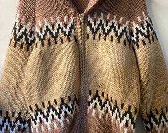 ヴィンテージ 70年代 カウチンニット セーター トナカイ柄 カナダ製