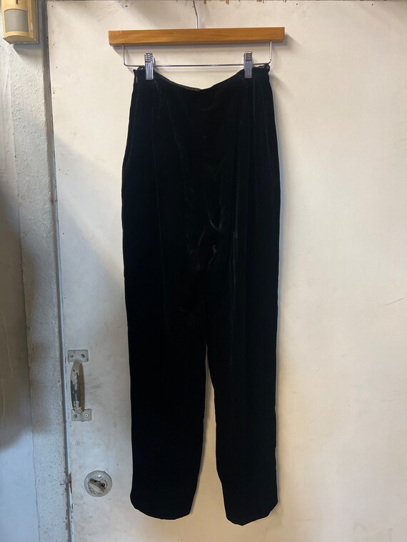 Emporio Armani Black Velvet Ladies Side Zip Trousers - Etsy