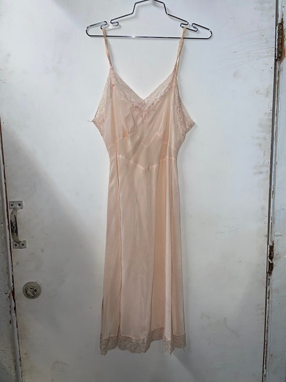 1950s Light Pink Slip Dress