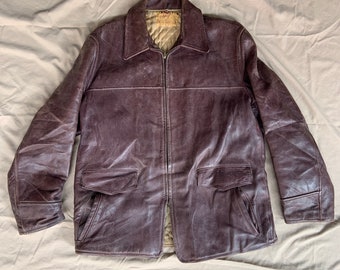 Early 1950s Chocolate Brown Horsehide Leather Jacket