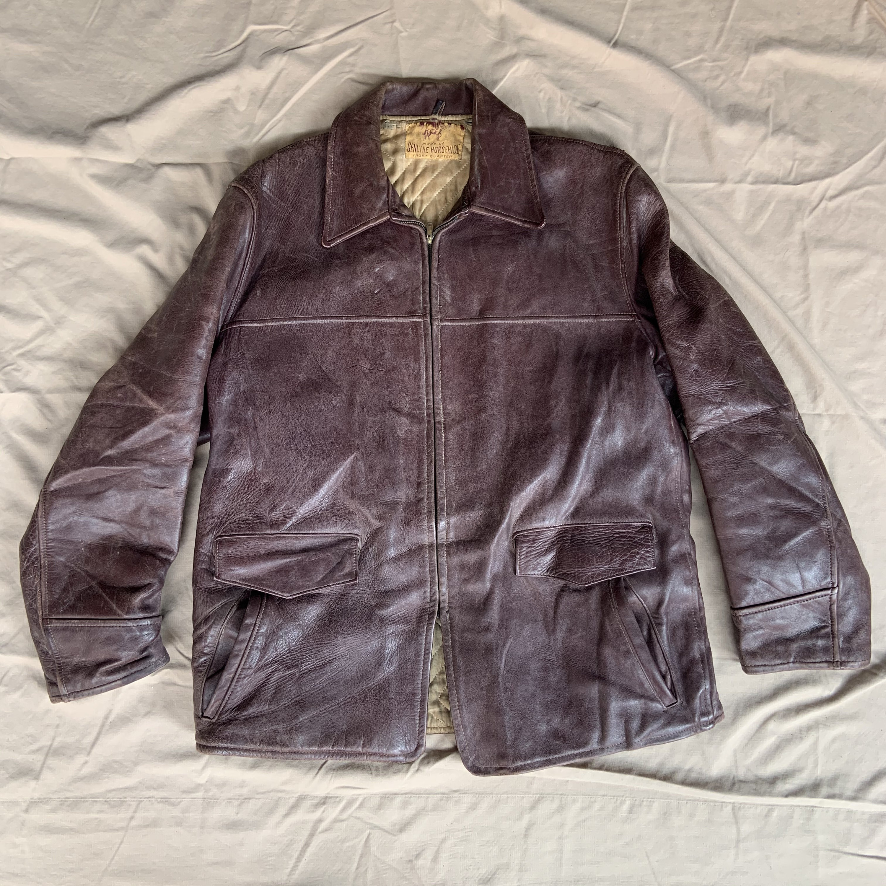 Early 1950s Chocolate Brown Horsehide Leather Jacket - Etsy