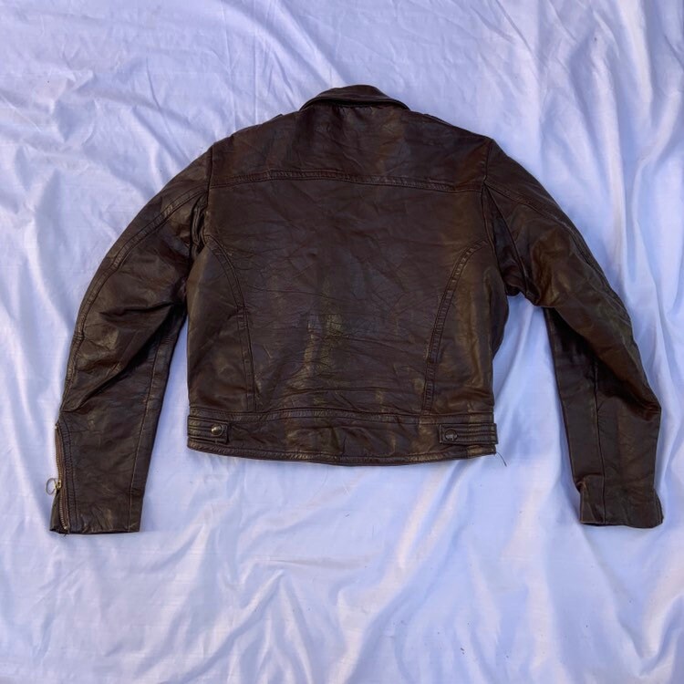 1970s Harley Davidson Brown Leather Jacket - Etsy