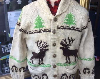 Cowichan Lined Deer Sweater With Pockets