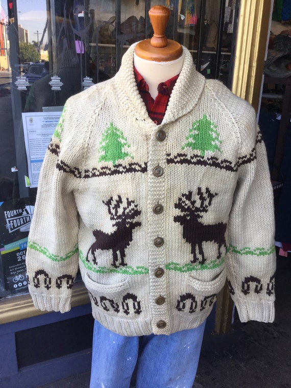 Cowichan Lined Deer Sweater With Pockets