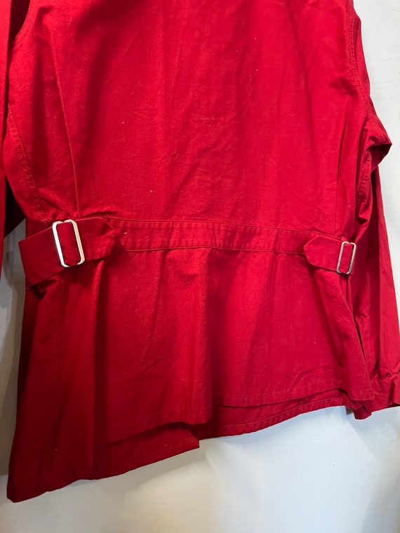 1950 Red cotton Kerri Brooke ladies jacket - image 6
