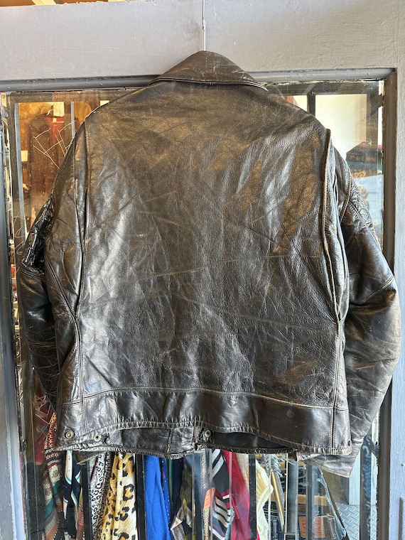1970s Black Leather Policeman Jacket - image 2