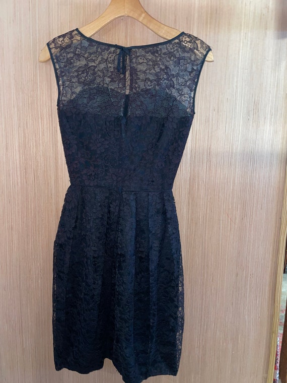 1960s Illusion Lace Mini Dress - image 4