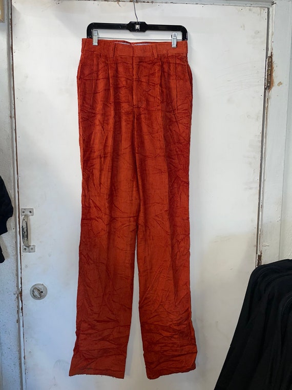 1980s Orange Wide Wale Corduroy trousers