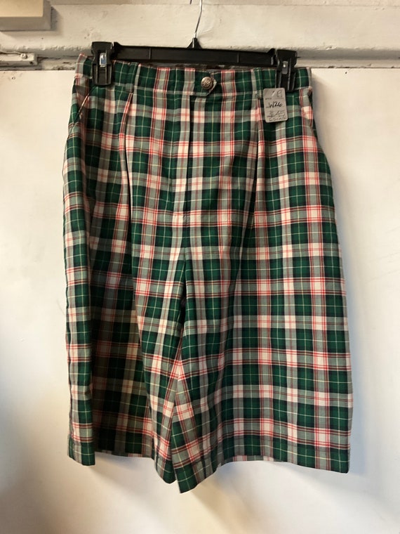 1980s Women’s Escada Sport Plaid Print Shorts