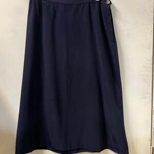 1950s Navy Blue Summer weight Pencil Skirt image 1