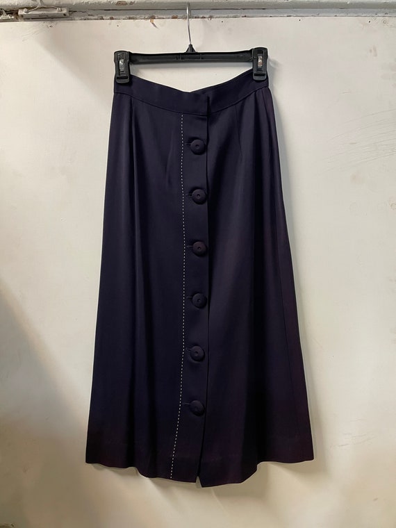 1950s Navy Blue/ purple skirt