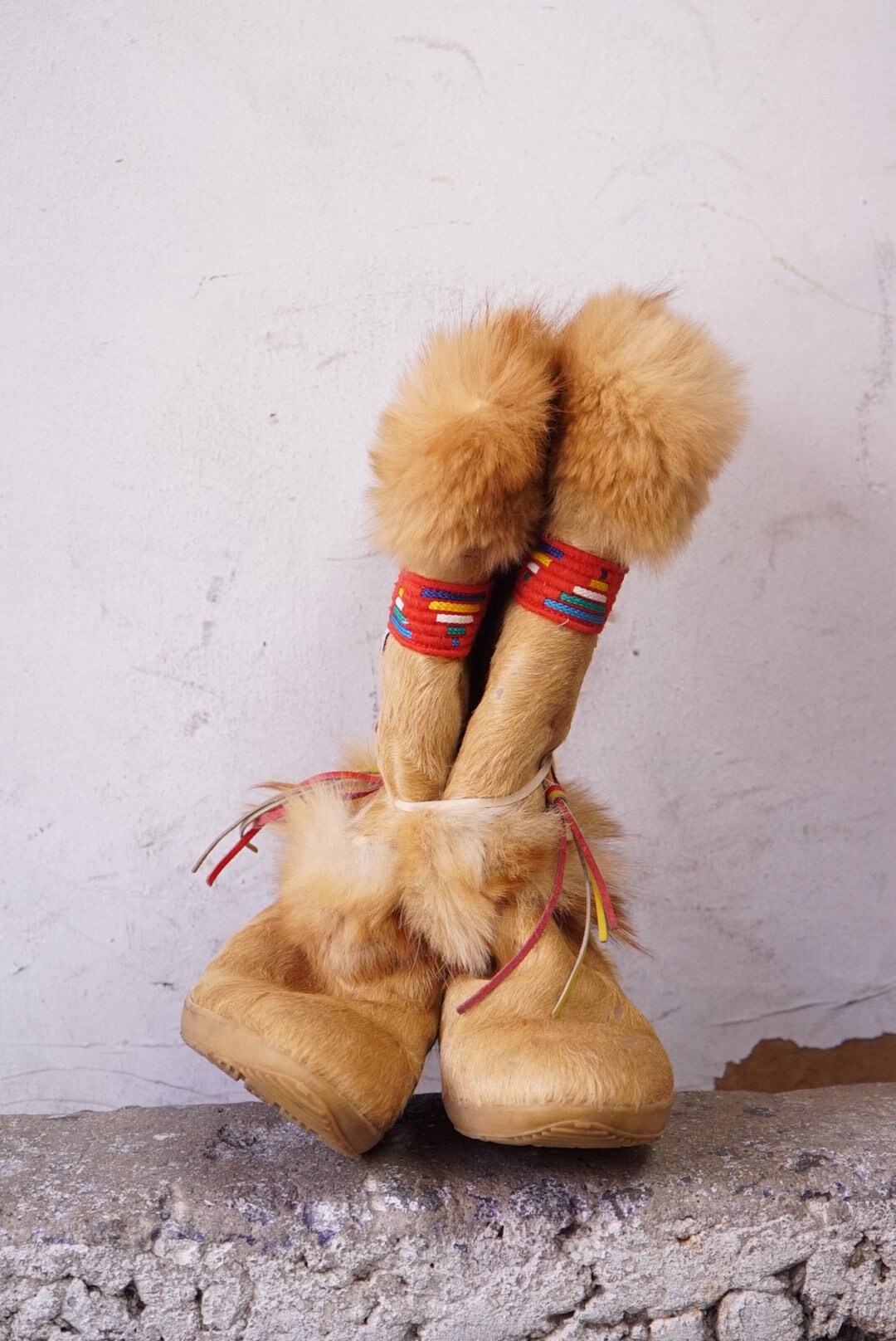 Cream sales fur boots
