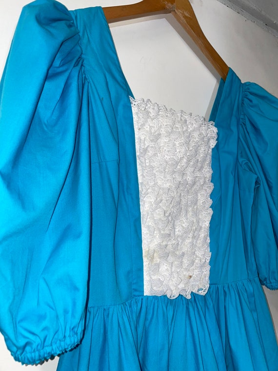 1970s Blue Square Dancing Dress - image 2