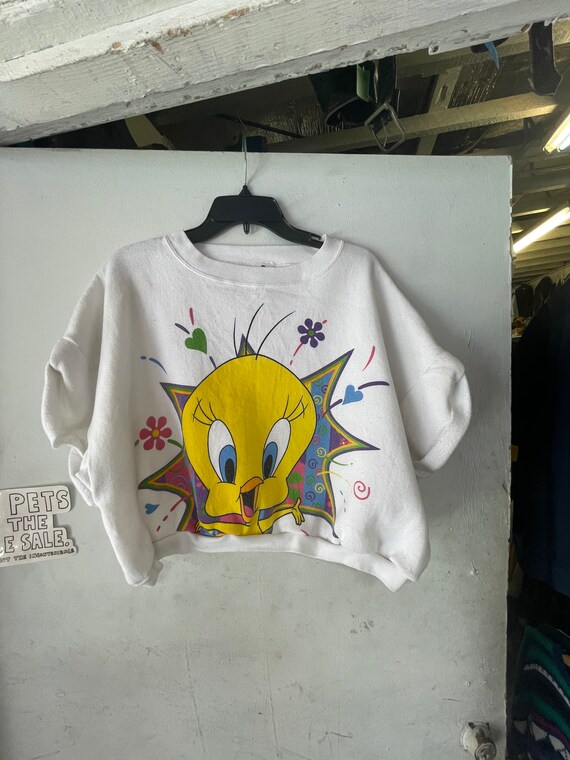 80s Tweety Bird Looney Tunes Cropped Sweat Shirt - Etsy 80s Tweety Bird Looney Tunes Cropped Sweat Shirt - Etsy