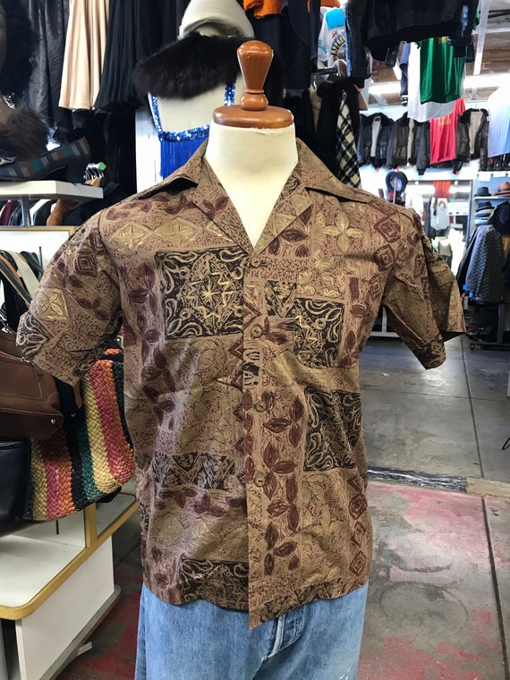 Men's Hawaiian Shirt Size Large 1950s
