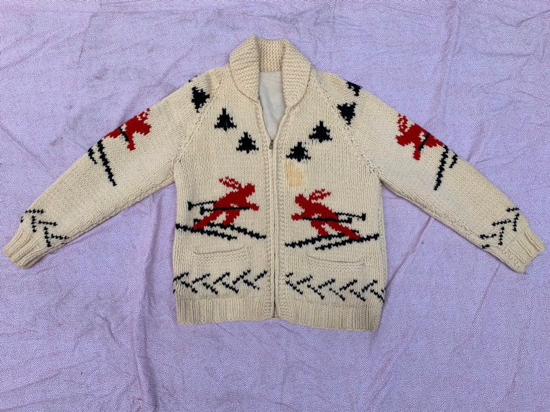 ジャケット・アウター Andmary Mary knit cowichan navy ANDMARY】Mary knit cowichan