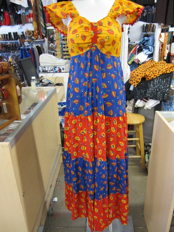 Boho Maxi Dress // Hippie Clothes // Colorful Dre… - image 1
