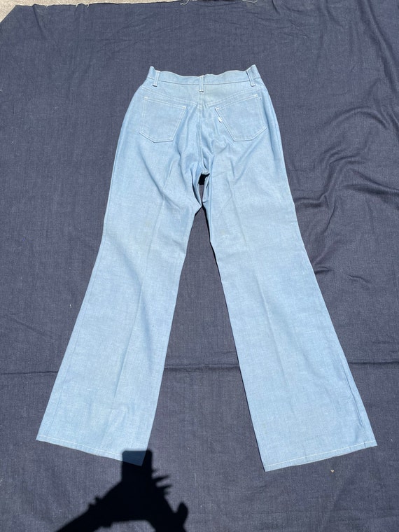 70s Woman's Light Denim Flare Jeans - image 2