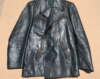 1940s (1950s?) Dark Green Motorcycle Jacket