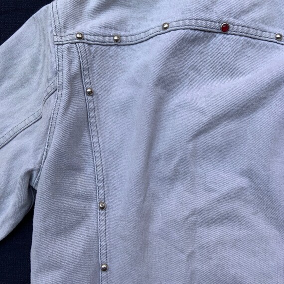 1980s Grey Levis Studded Jean Jacket - image 7