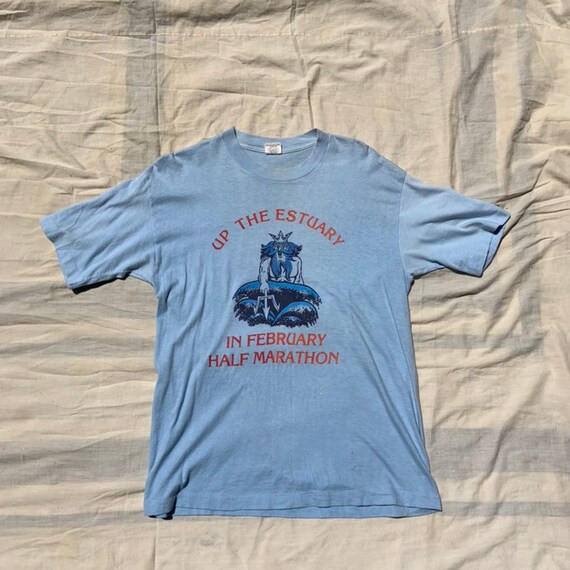 1980s Baby Blue Marathon T-Shirt