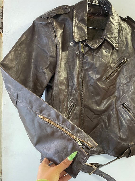 1970s Authentic Brown Leather Jacket - image 4