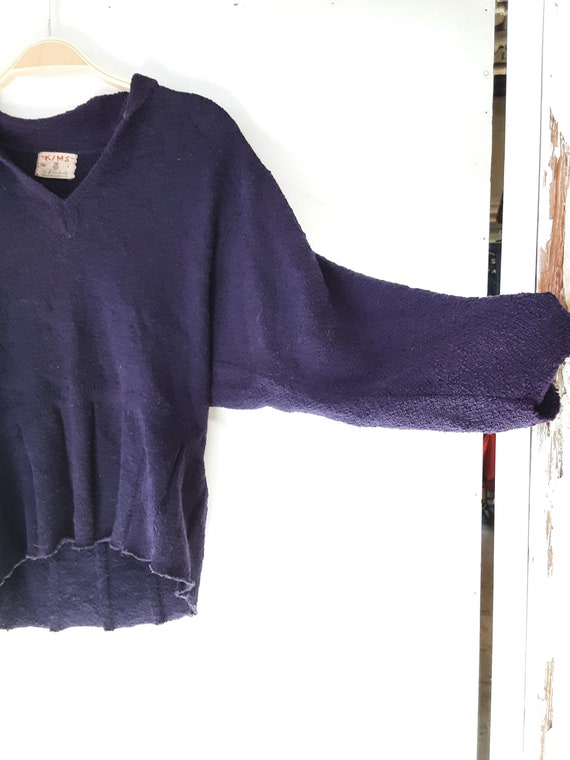 1940s Indigo Wool Sweater - image 4