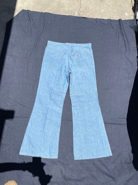 Mens 70s Levis Light Denim Flare Jeans - image 3