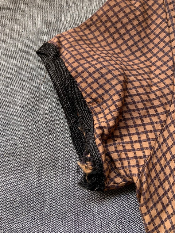 1950s Brown Textured Cotton Dress - image 8