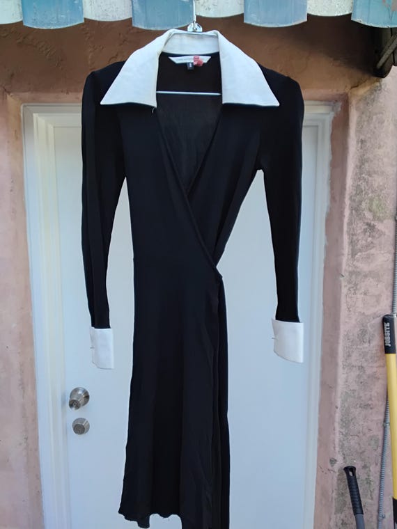 2000s Diane Von Furstenberg French Cuff Knit Wrap Dress AS IS - Etsy Israel