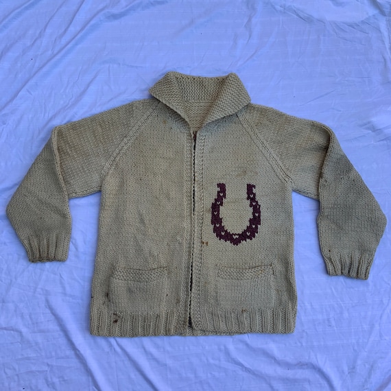 1950s Cowichan Horse Sweater