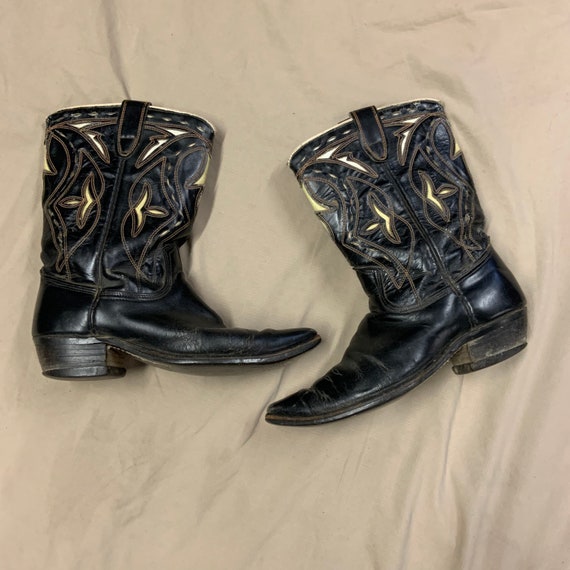 1940s Black Acme Cowboy Boots