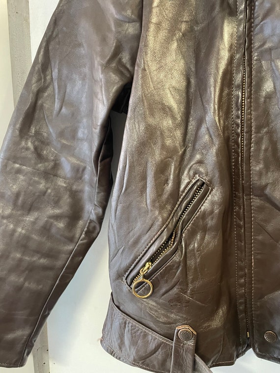 1970s Authentic Brown Leather Jacket - image 6