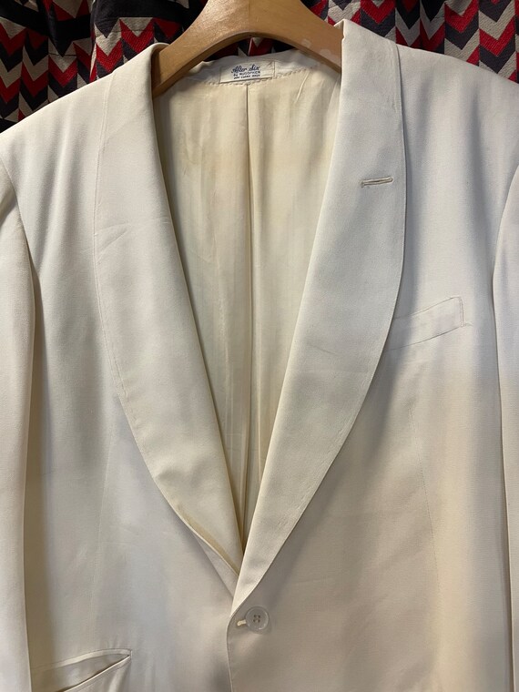 1950s Cream White Dinner Jacket - image 2