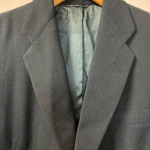 1960s Two Buttons Navy with Cobalt Fleck Suit Jacket image 3