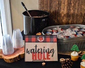 buffalo plaid baby shower favors