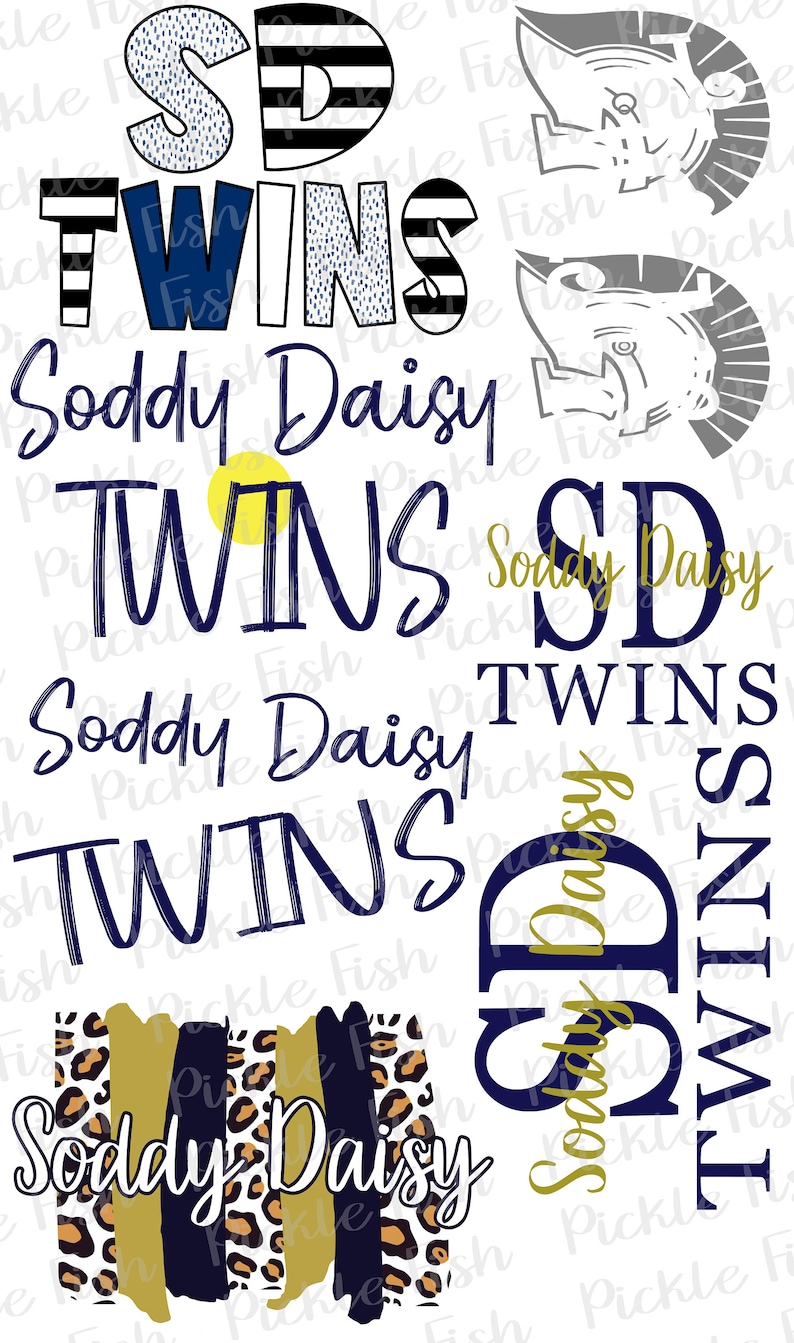 Soddy Daisy Twins Soddy Gänseblümchen Mitte Soddy Gänseblümchen Schulgeist SVG Plotterdatei Printable PNG Soddy Gänseblümchen Shirt Bild 3