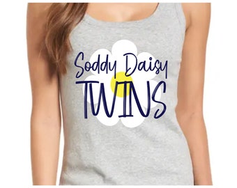 Soddy Daisy Twins - Soddy Gänseblümchen Mitte - Soddy Gänseblümchen - Schulgeist SVG - Plotterdatei - Printable - PNG - Soddy Gänseblümchen Shirt