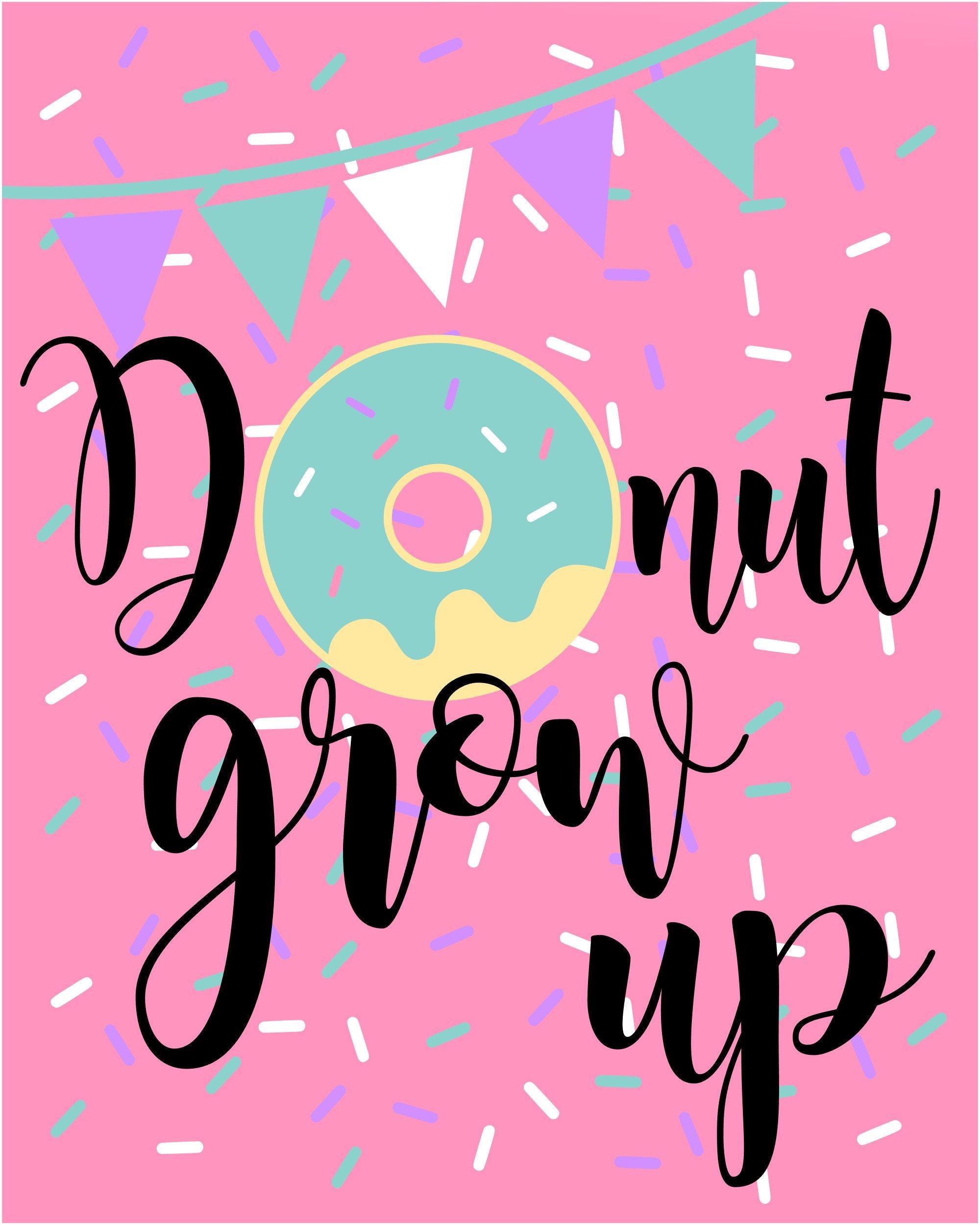 Donut Grow Up Printable Donut Birthday Party Doughnut Etsy Donut Grow Up Printable Donut Birthday Party Doughnut Etsy