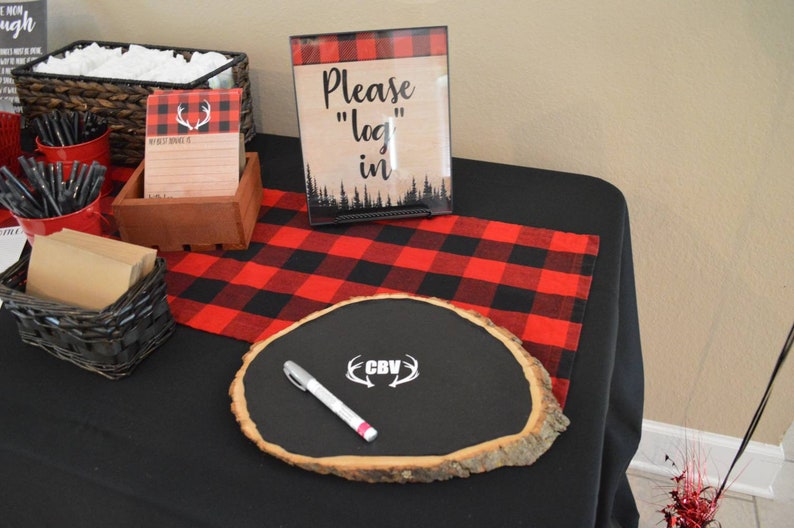 Buffalo Plaid Baby Shower -baby Shower Printable - Baby Shower Watering ...