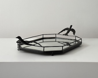 1930 – French Art Deco tray with iron birds