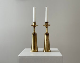 1960s – Pair of Dansk Jens Quistgaard brass candlesticks