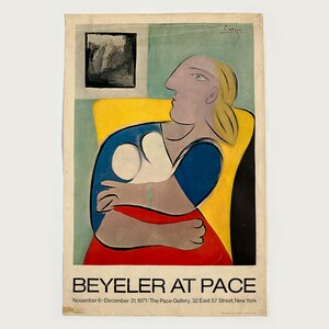 1971 – Un afiche de la exposición BEYELER AT PACE de Picasso, muy apreciado, de la galería Pace