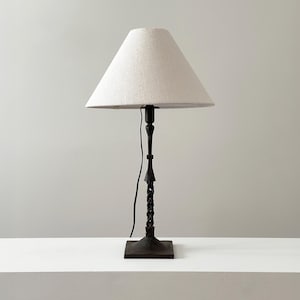 1920s – Forged iron Arts and Crafts period table lamp