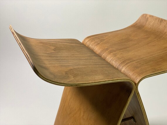 1954 Original Sori Yanagi Butterfly Indian Rosewood Stool by Tendo