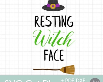 Resting Witch Face - SVG Cut File Bundle